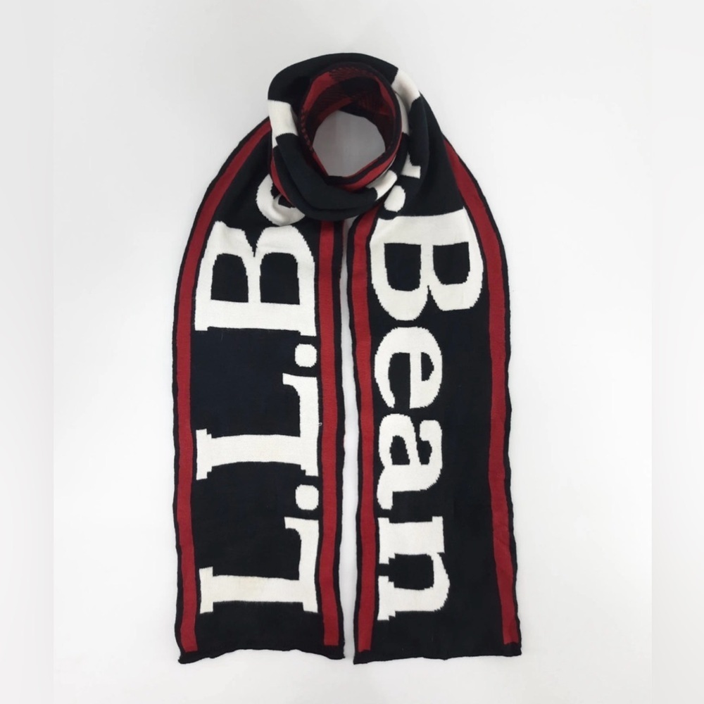 L.L. Bean Red and Black Plaid Scarf